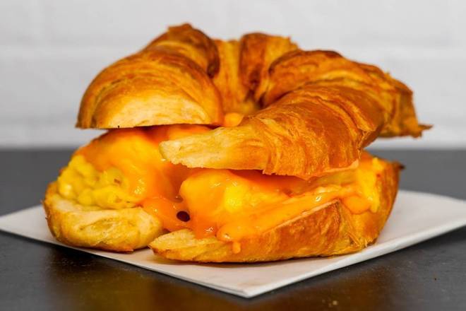 Croissant, Egg, and Cheddar