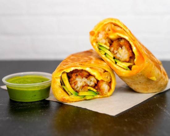 Avocado, Egg, and Cheddar Breakfast Burrito