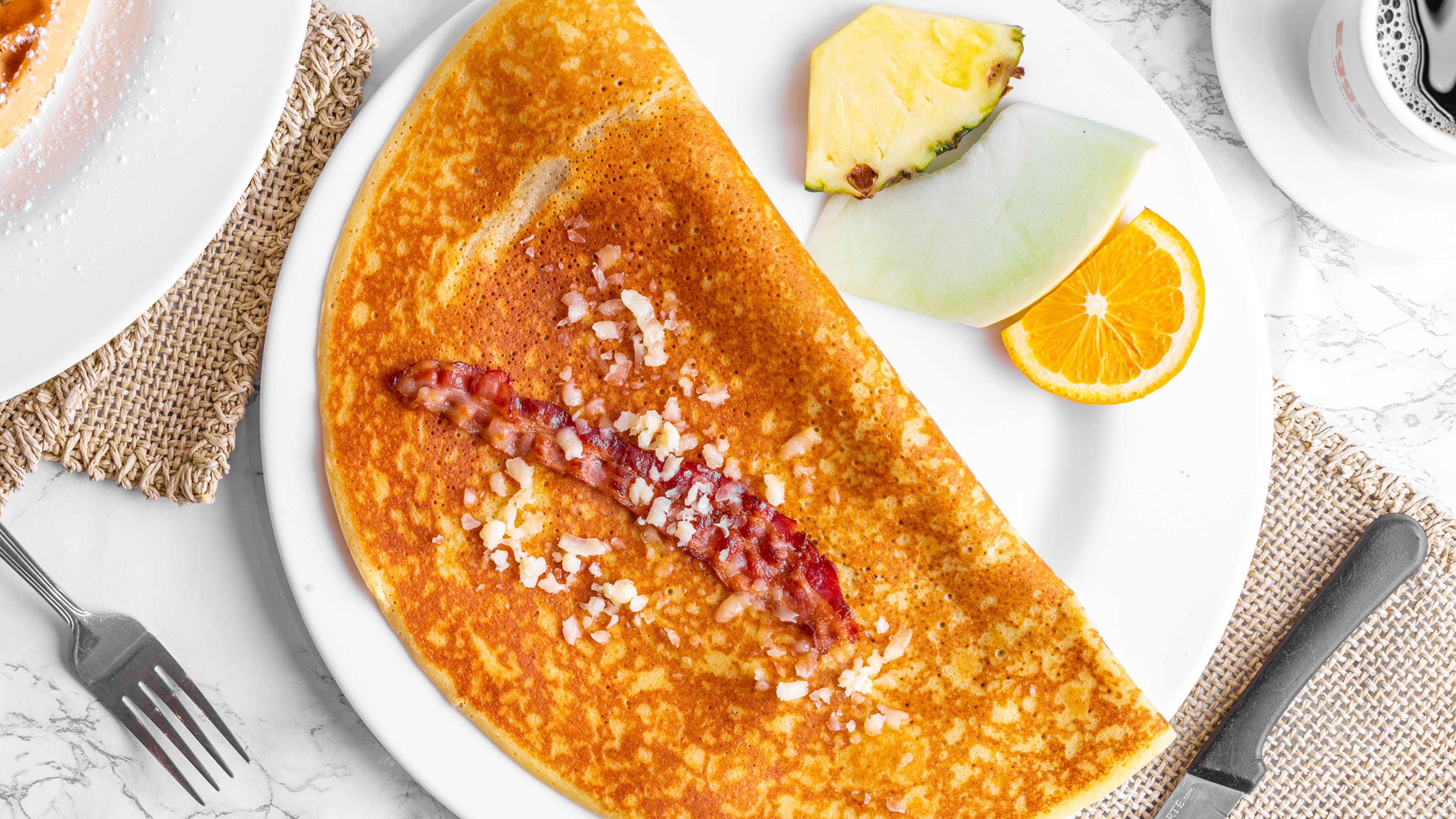 Crepe Bacon-cheddar / Bacon and Cheddar crepe
