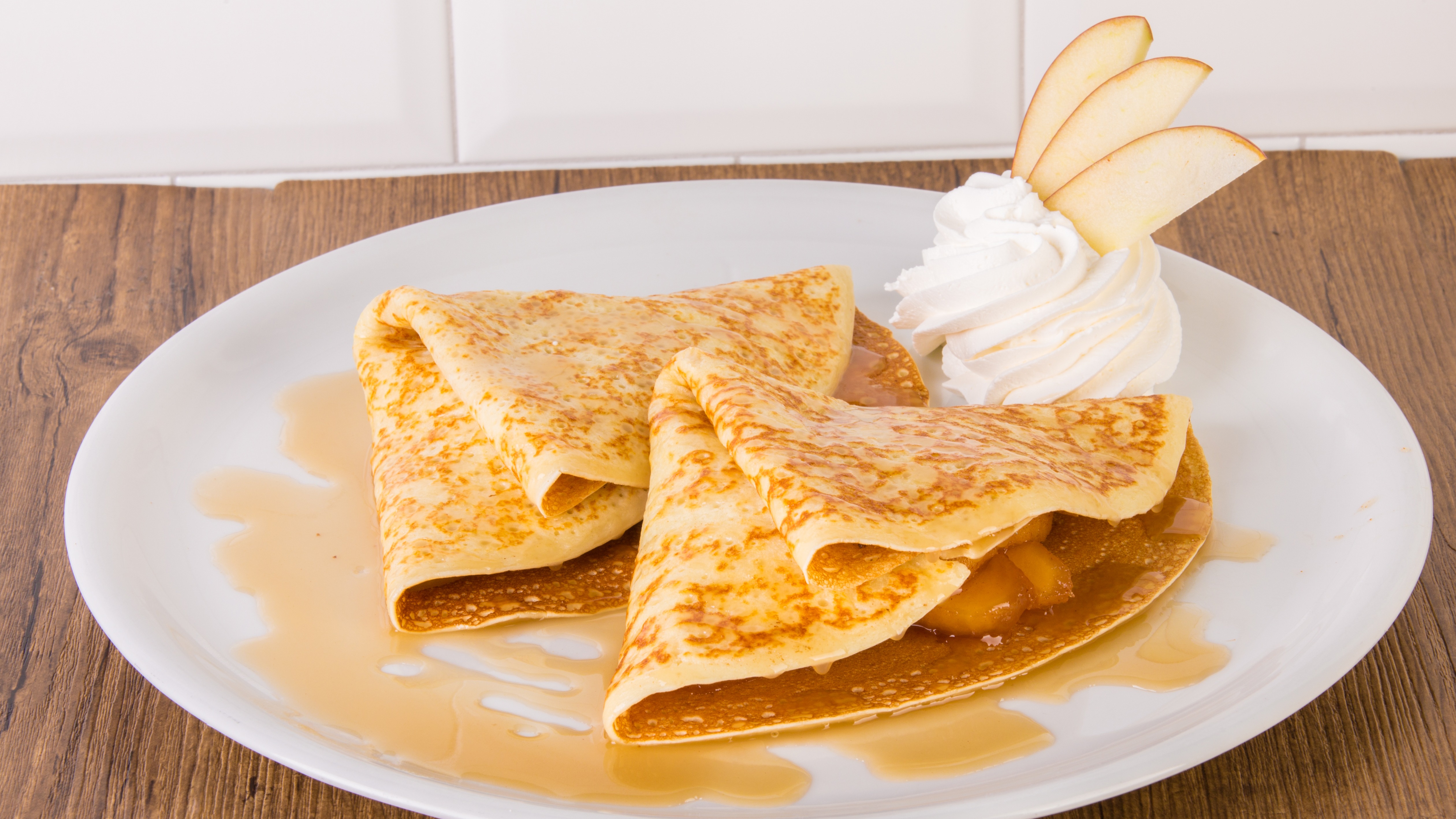 Crepe pommes, caramel et cheddar / Apple-cheddar and caramel crepe
