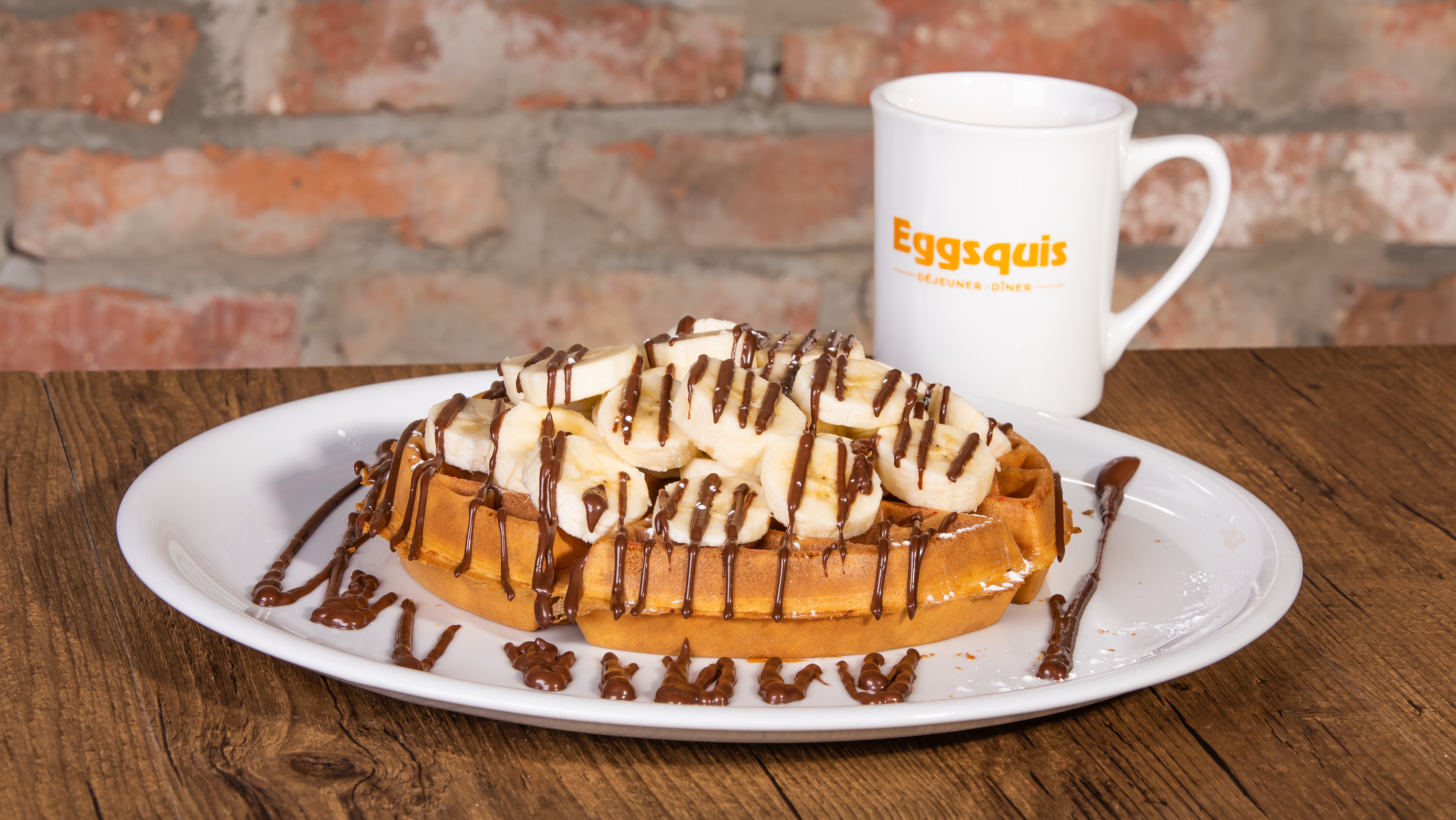 Gaufre bananes et chocolat noisette / Bananas and Hazelnut Chocolate