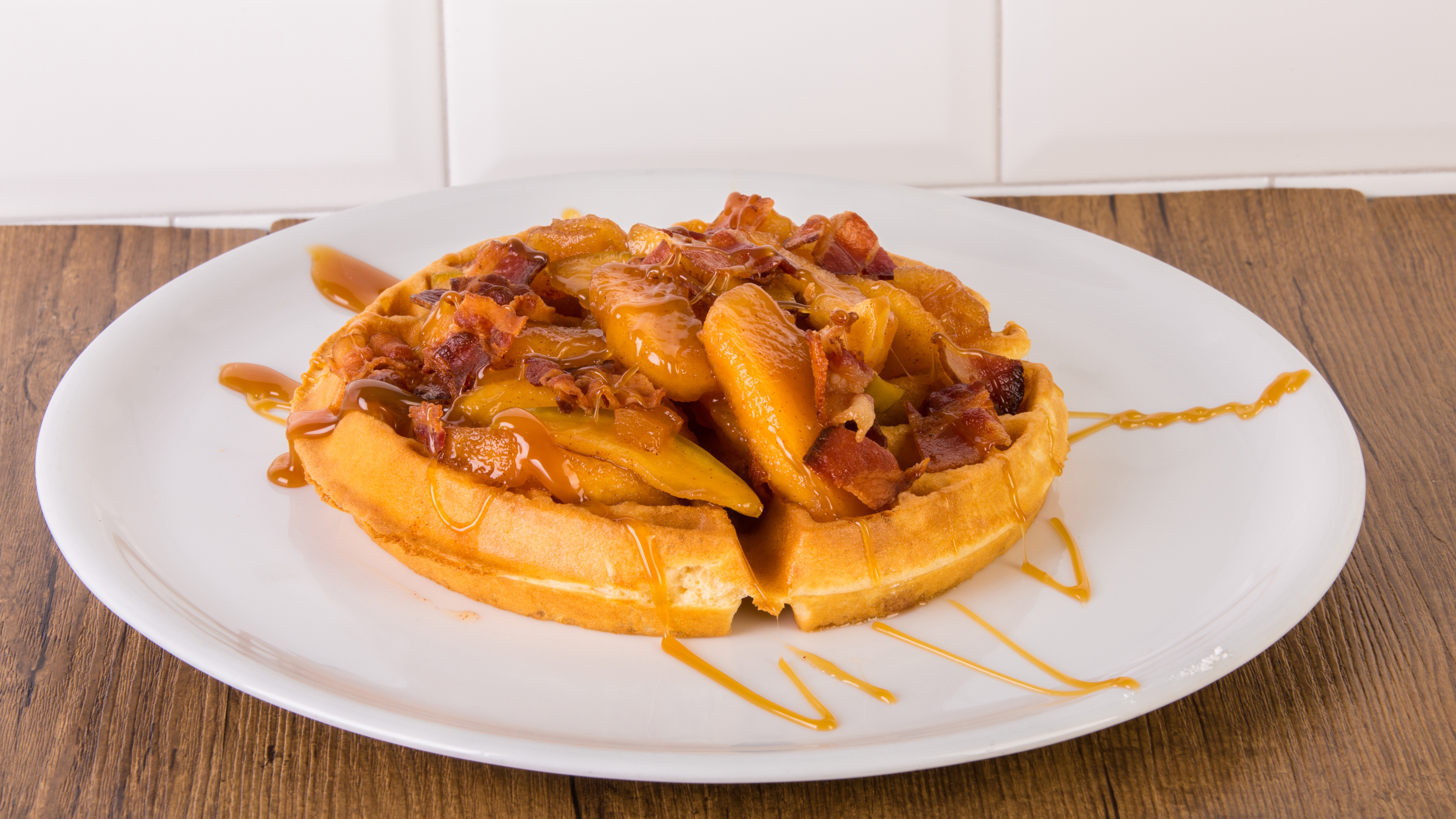 Gaufre pommes, bacon, caramel / Apples, Bacon, Caramel