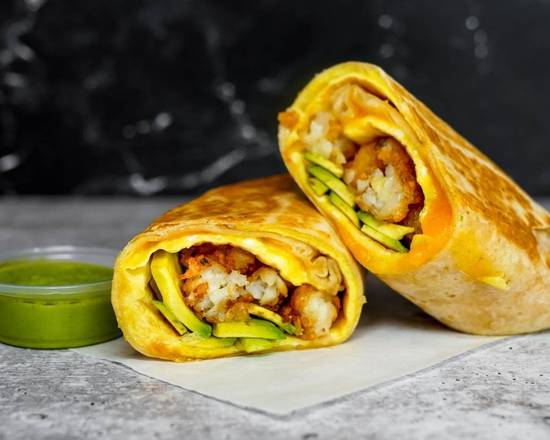 Avocado, Egg, and Cheddar Breakfast Burrito
