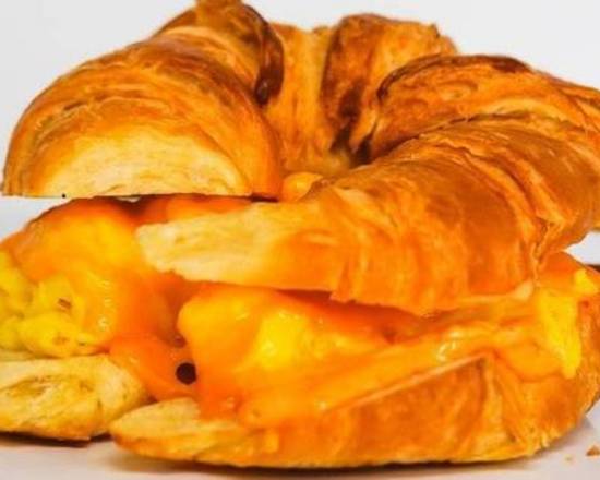 Croissant, Egg, and Cheddar