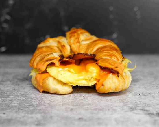 Croissant, Turkey Bacon, Egg, and Cheddar