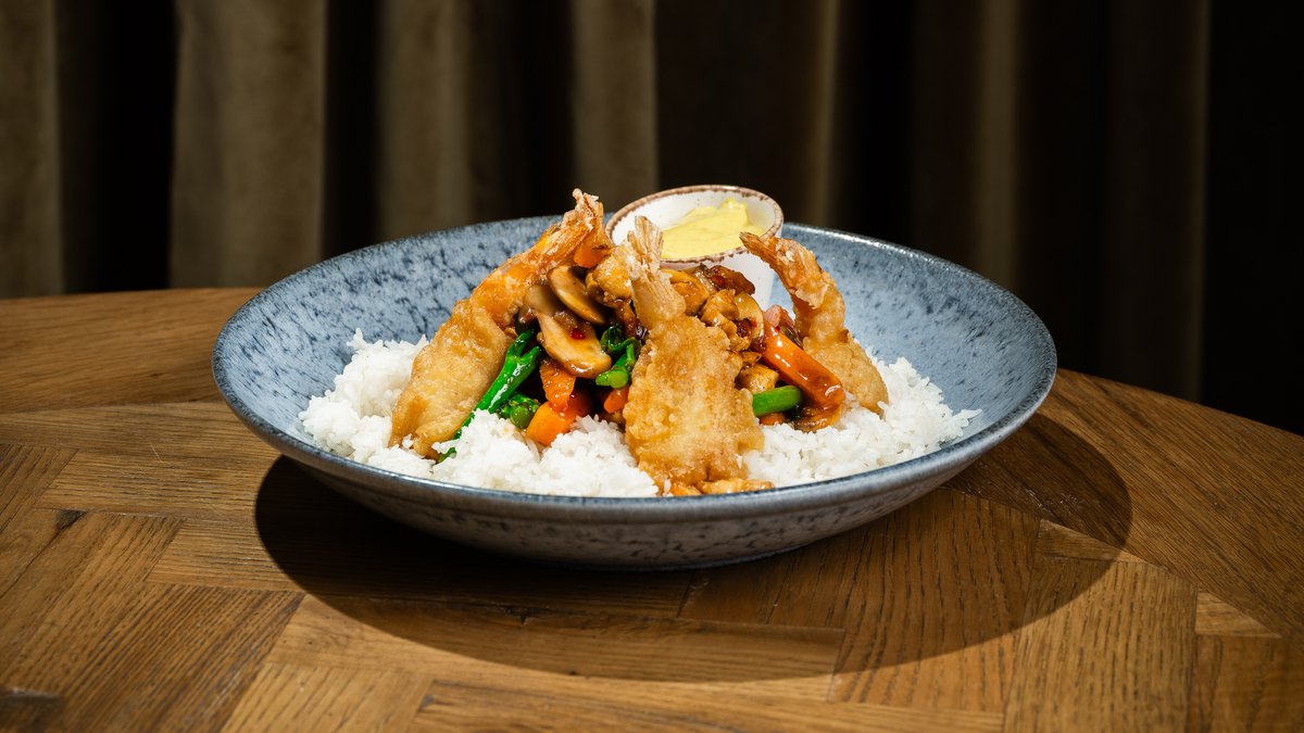 Chicken and Tempurascampi