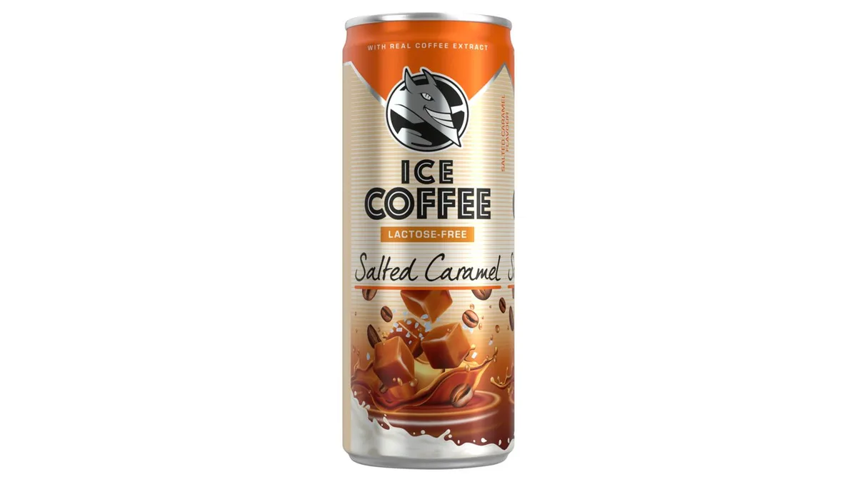 HELL Ice Coffee Salted Caramel UHT laktózmentes sós karamell ízű ital tejjel, kávékivonattal 0,25l