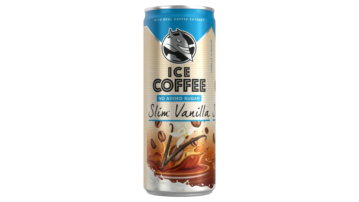 HELL Ice Coffee Slim Vanilla UHT Bourbon vanília ízű ital tejjel, kávékivonattal 0,25l