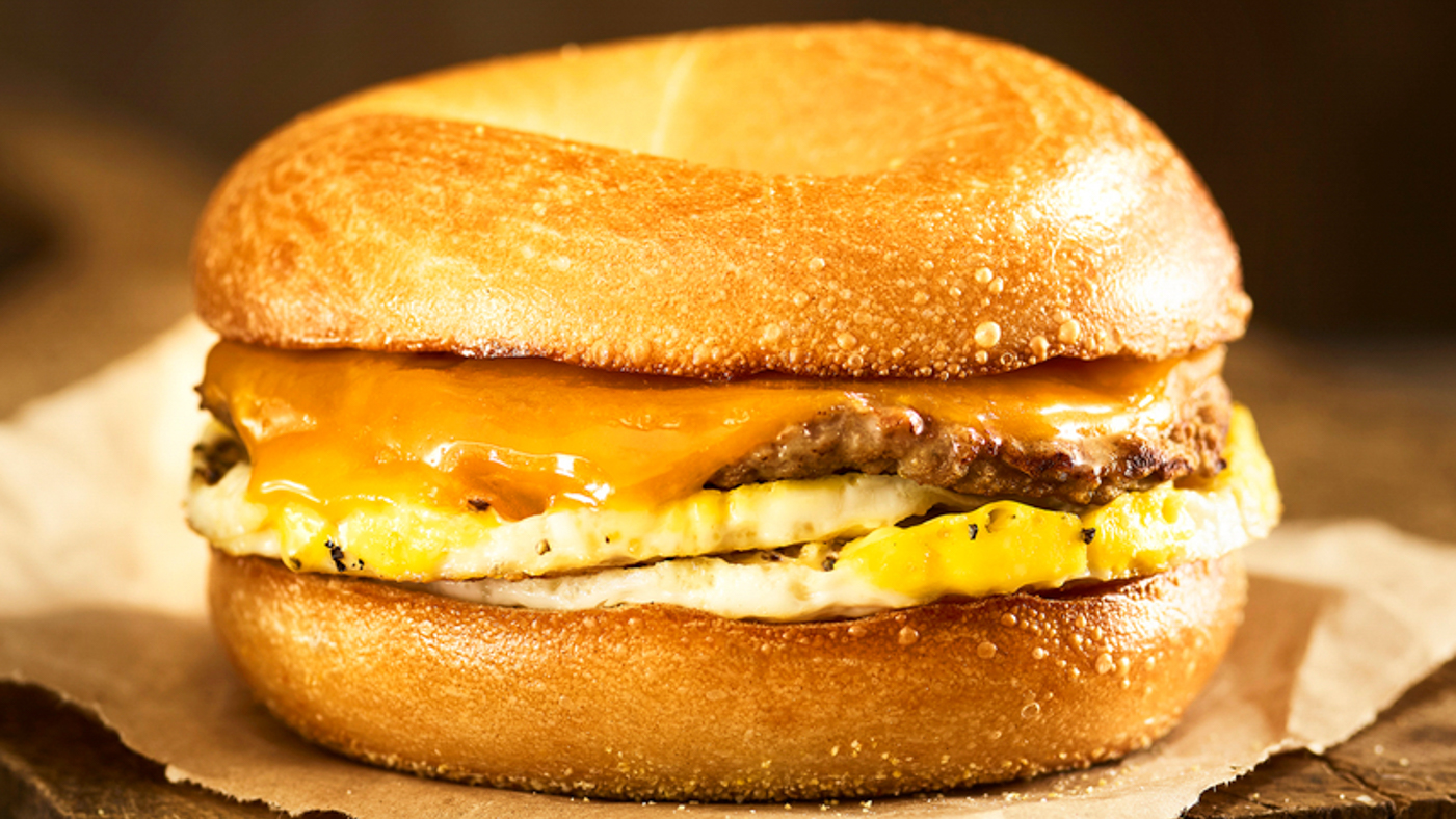 NEW! Pork Sausage and Cheddar Egg Sandwich