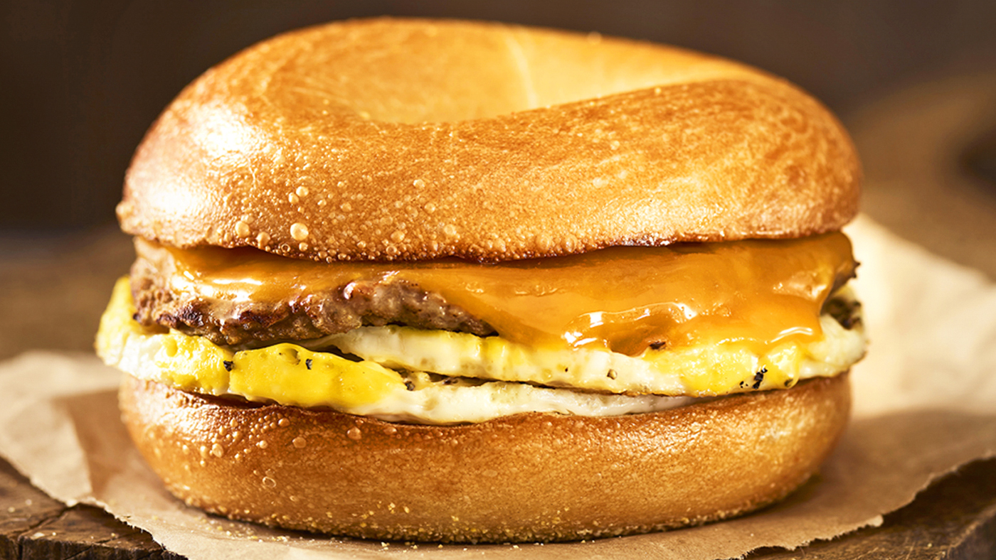 Turkey-Sausage and Cheddar Sandwich