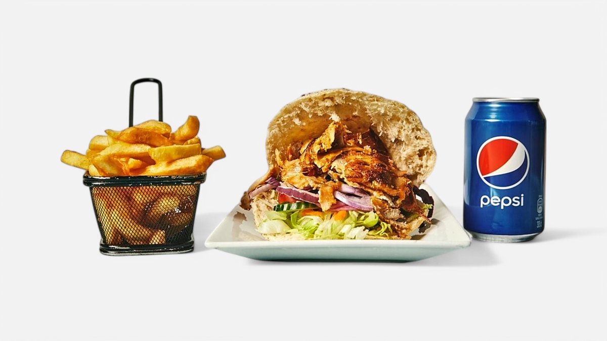 Döner kebab menu - döner kebab + hranolky + nápoj