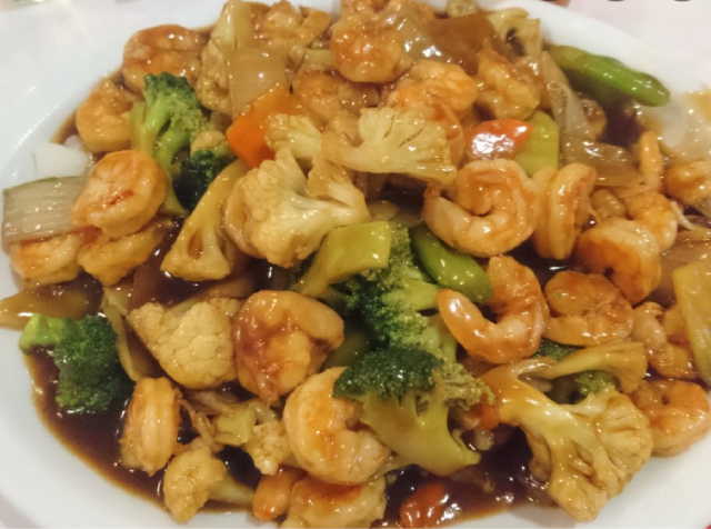 Chop Suey con Camarones