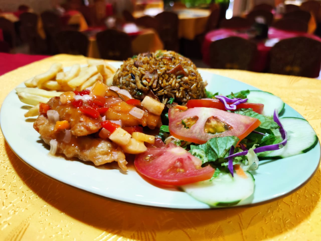 Pollo Agridulce Arroz Cantonés