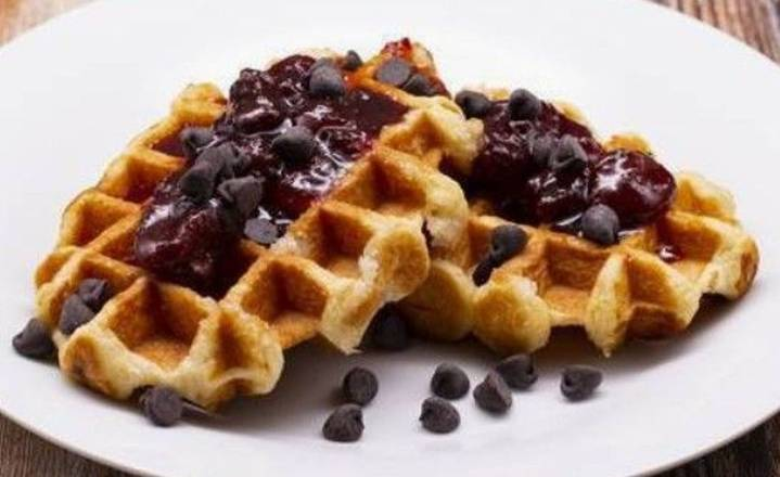 Waffles con Fresa y Chocolate X2