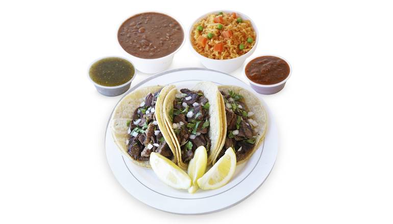 Taco Platter (3 pcs) (Platillo de 3 Tacos)