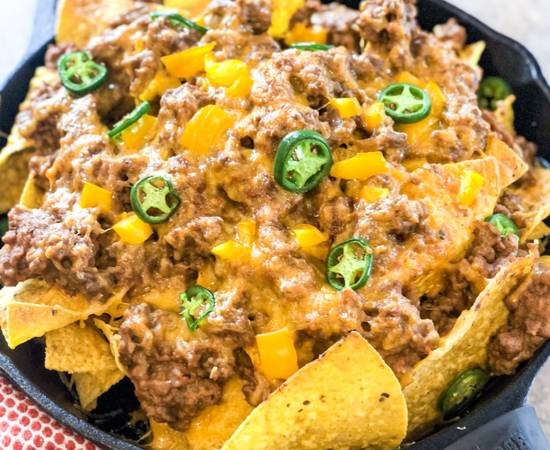 Nachos with Refried Beans
