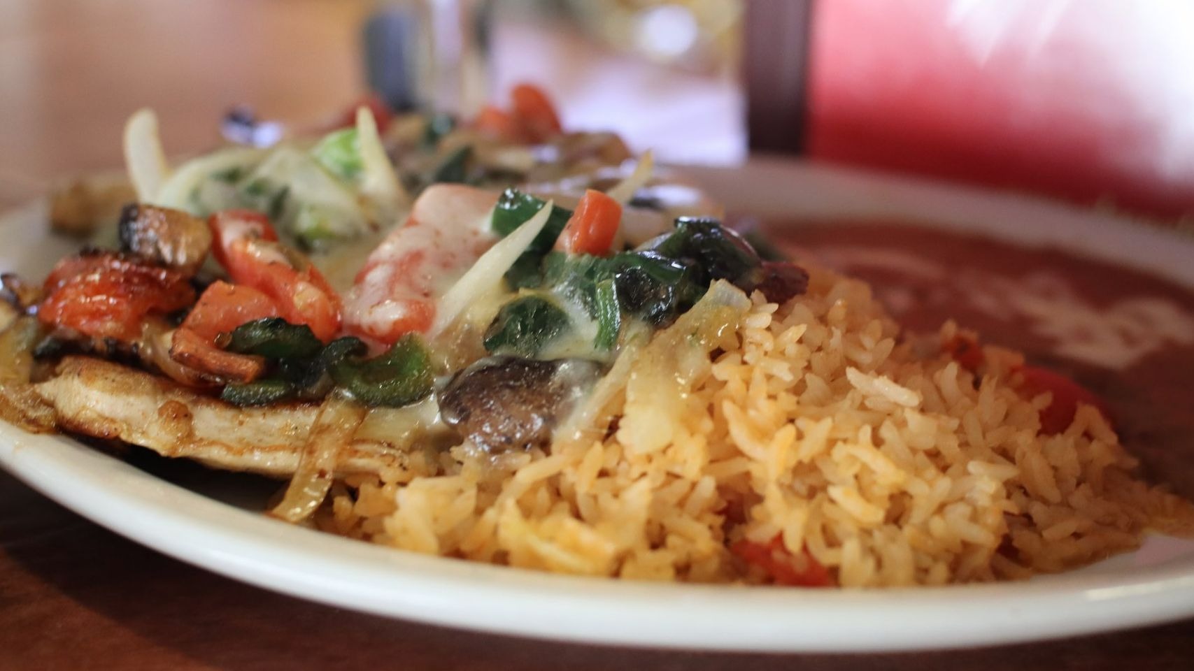 5. Enchilada, Chile Relleno, Rice and Beans