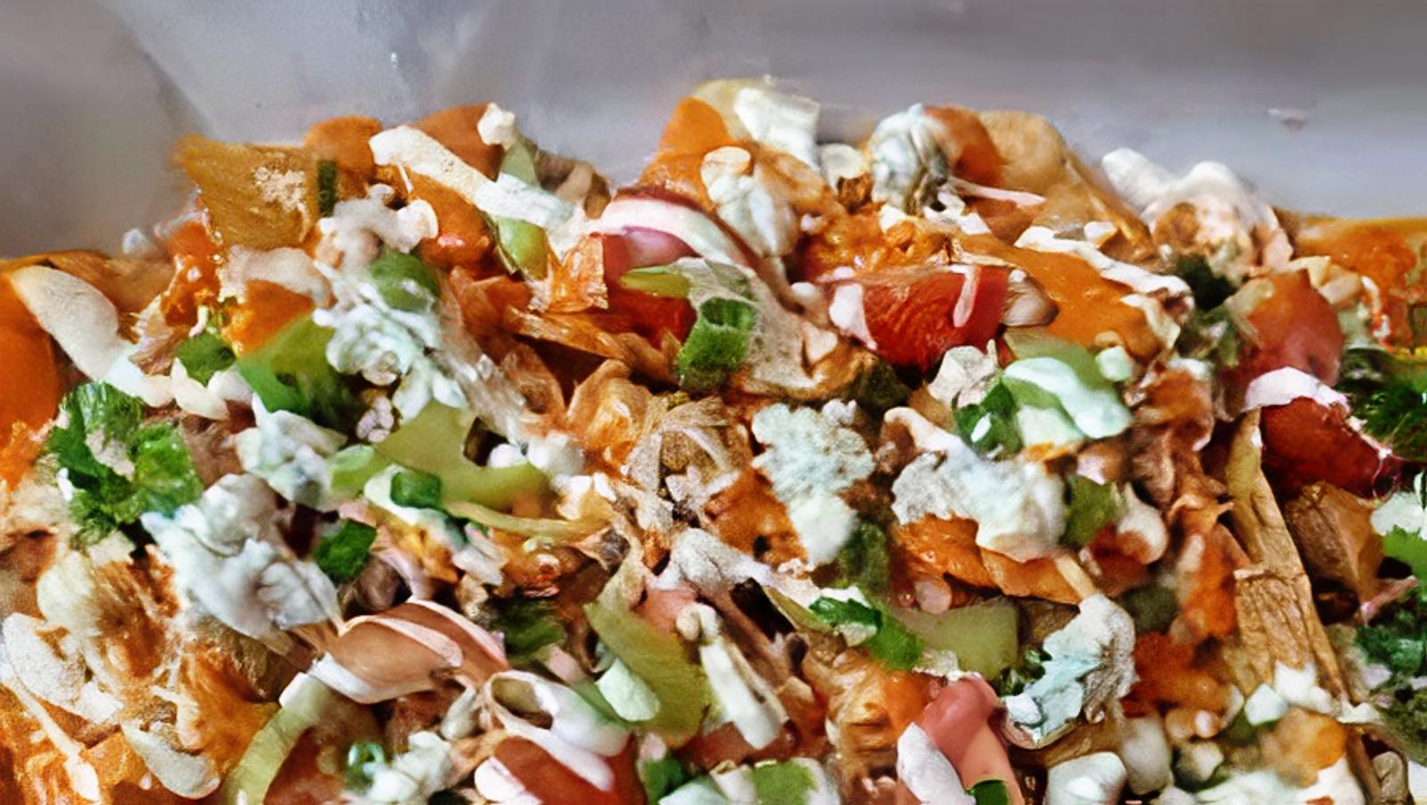 Nachos with ground Beef and Beans