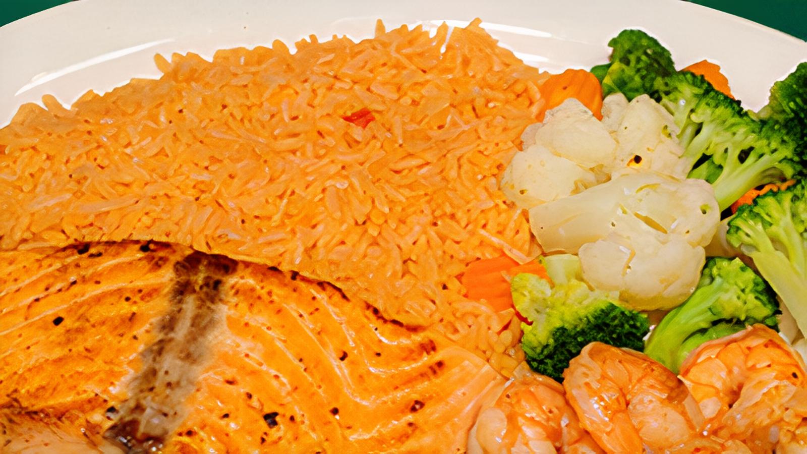 Salmon and Shrimp Platter