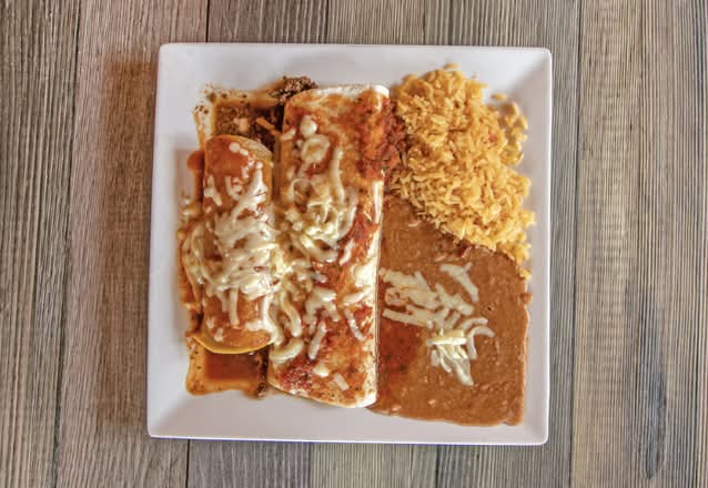 10. One Burrito, One Enchilada, Rice and Beans