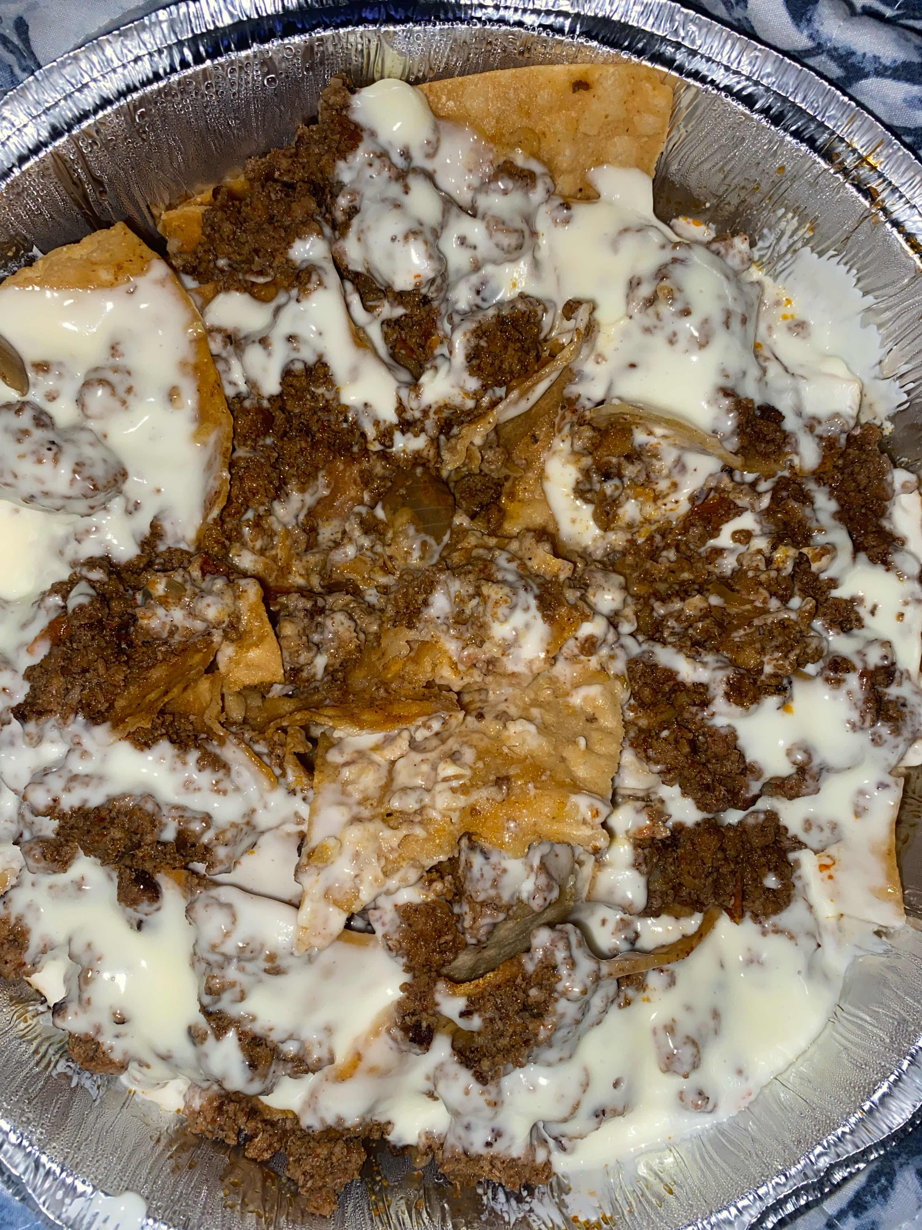 Nachos with Cheese and Ground Beef