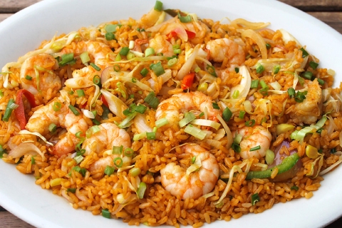Arroz con Pollo y Camarones