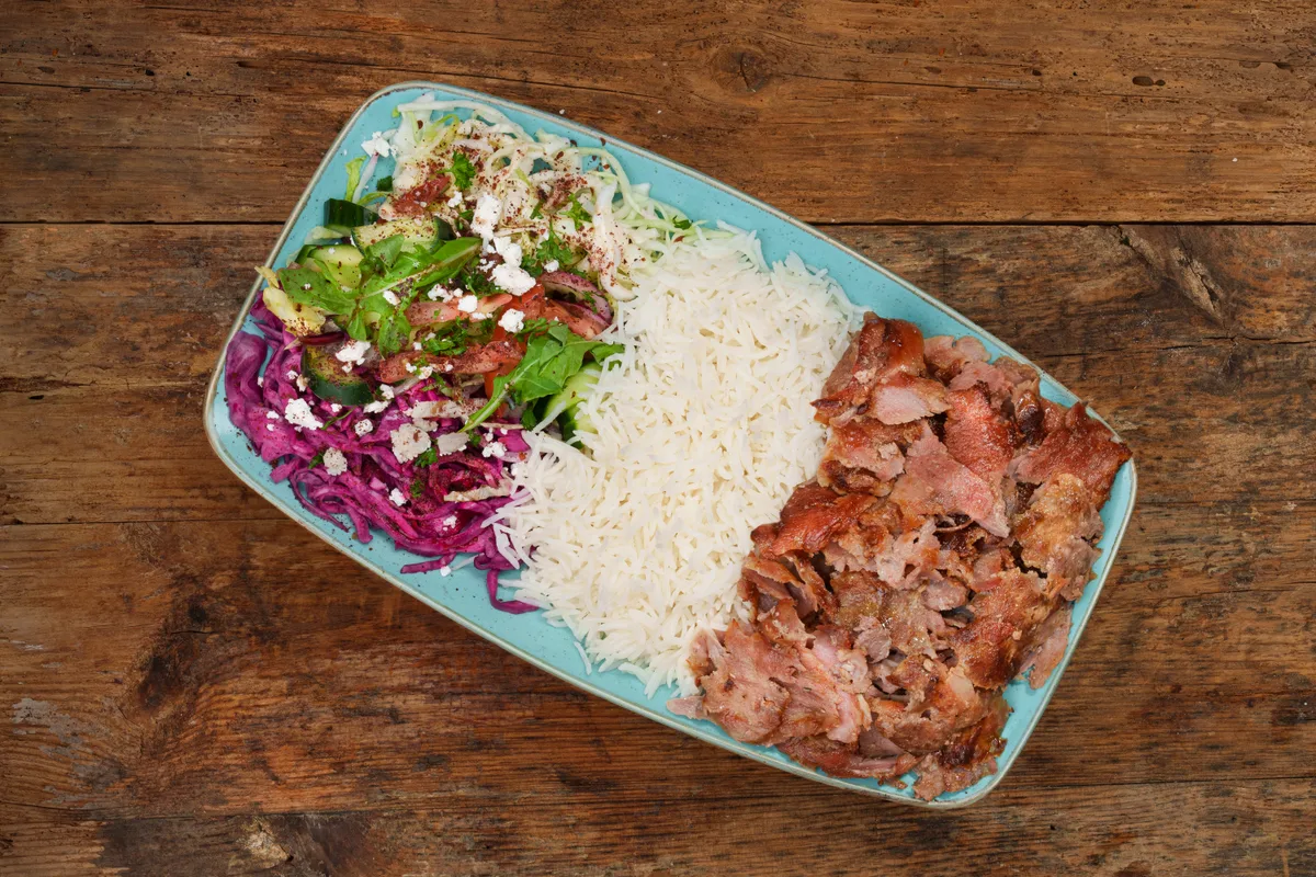Yaprak Döner and Rice