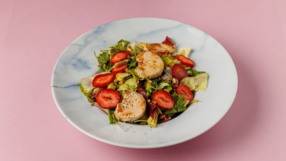 Chick And Strawbs Salad