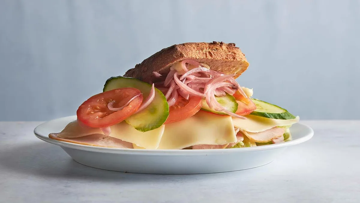 Sandwich skinke and ost