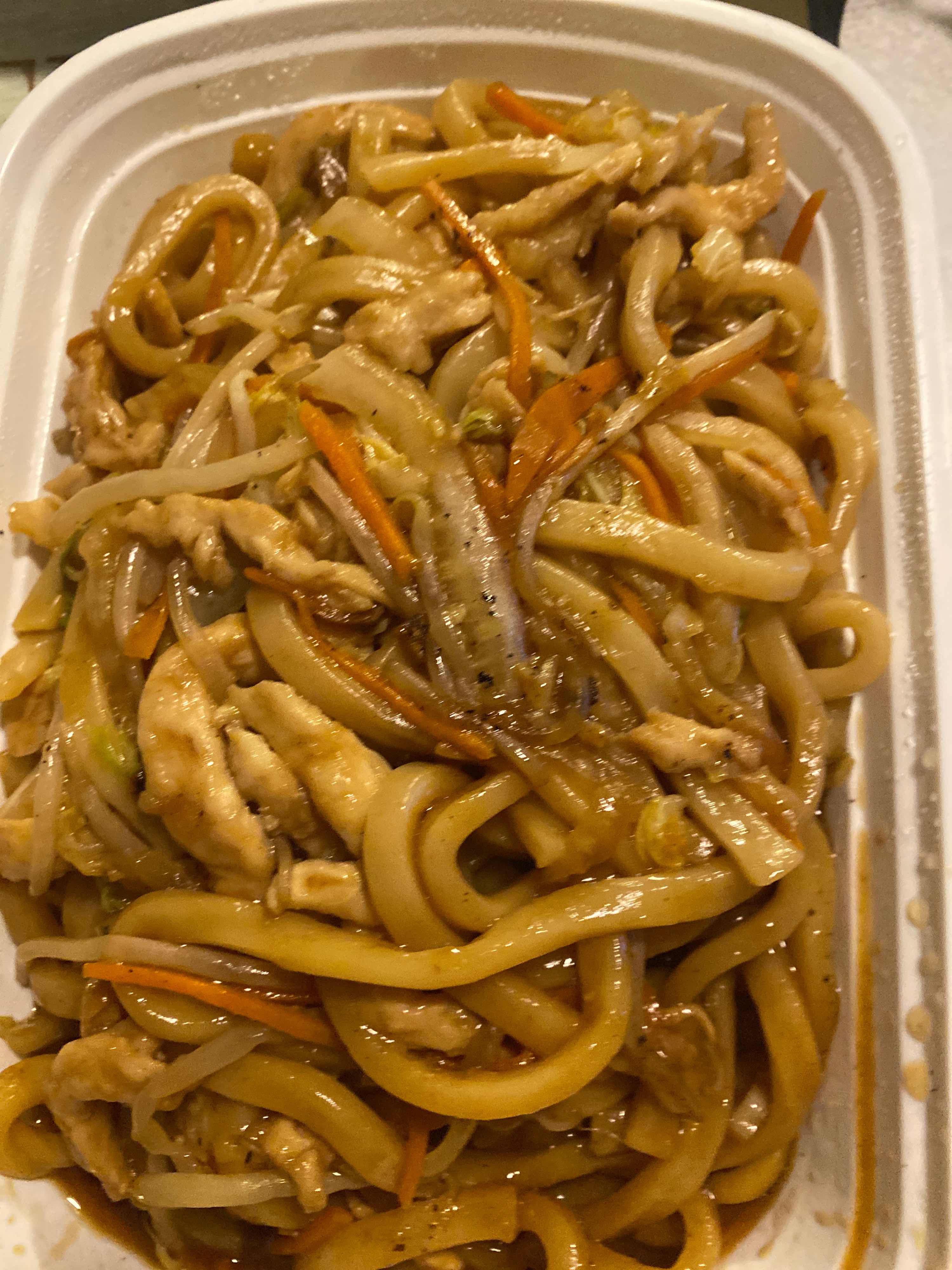 59b. Stir-fried Udon with Roast Pork, Chicken, Beef or Shrimp