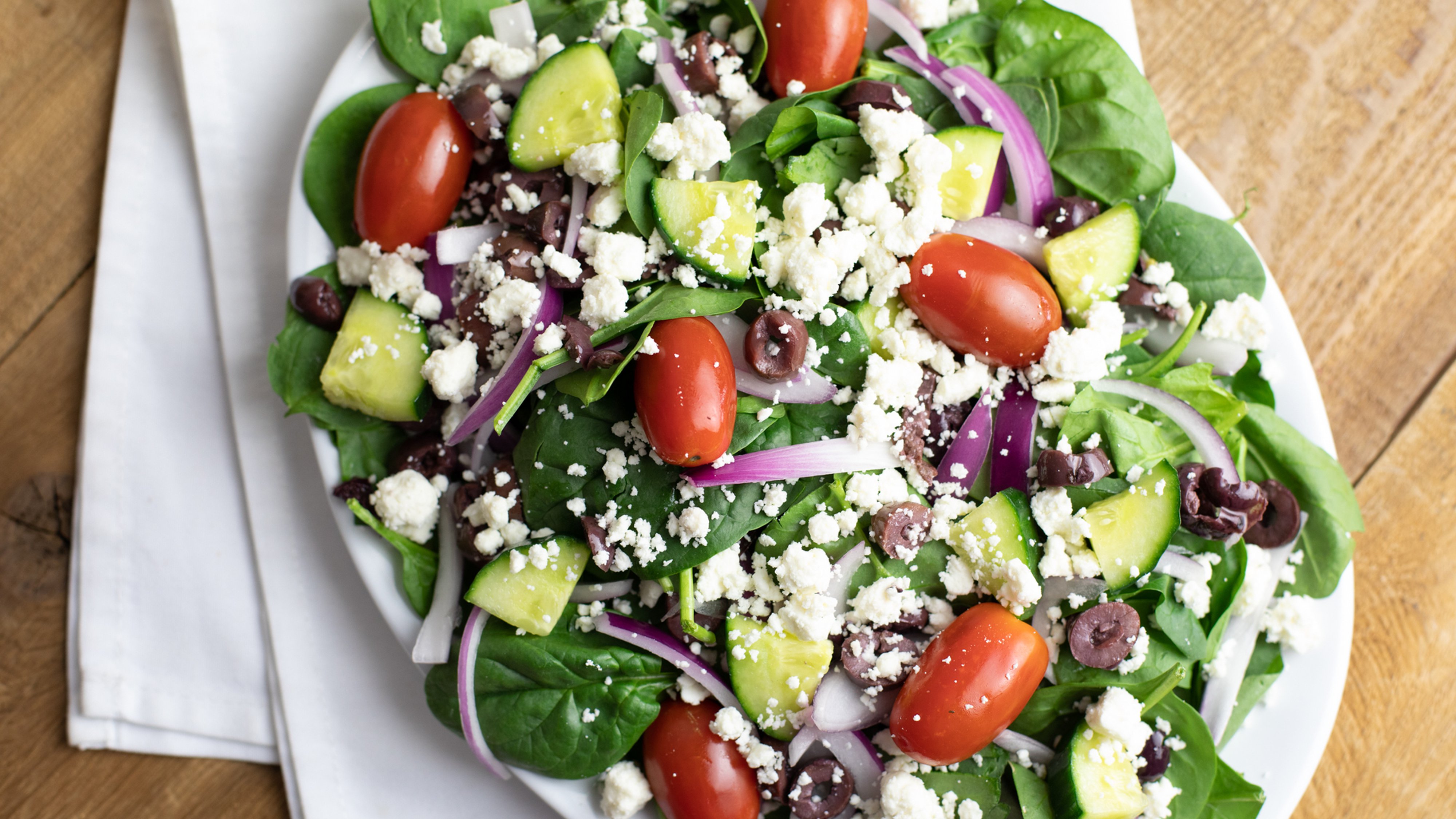 Spinach Pie with Greek Salad