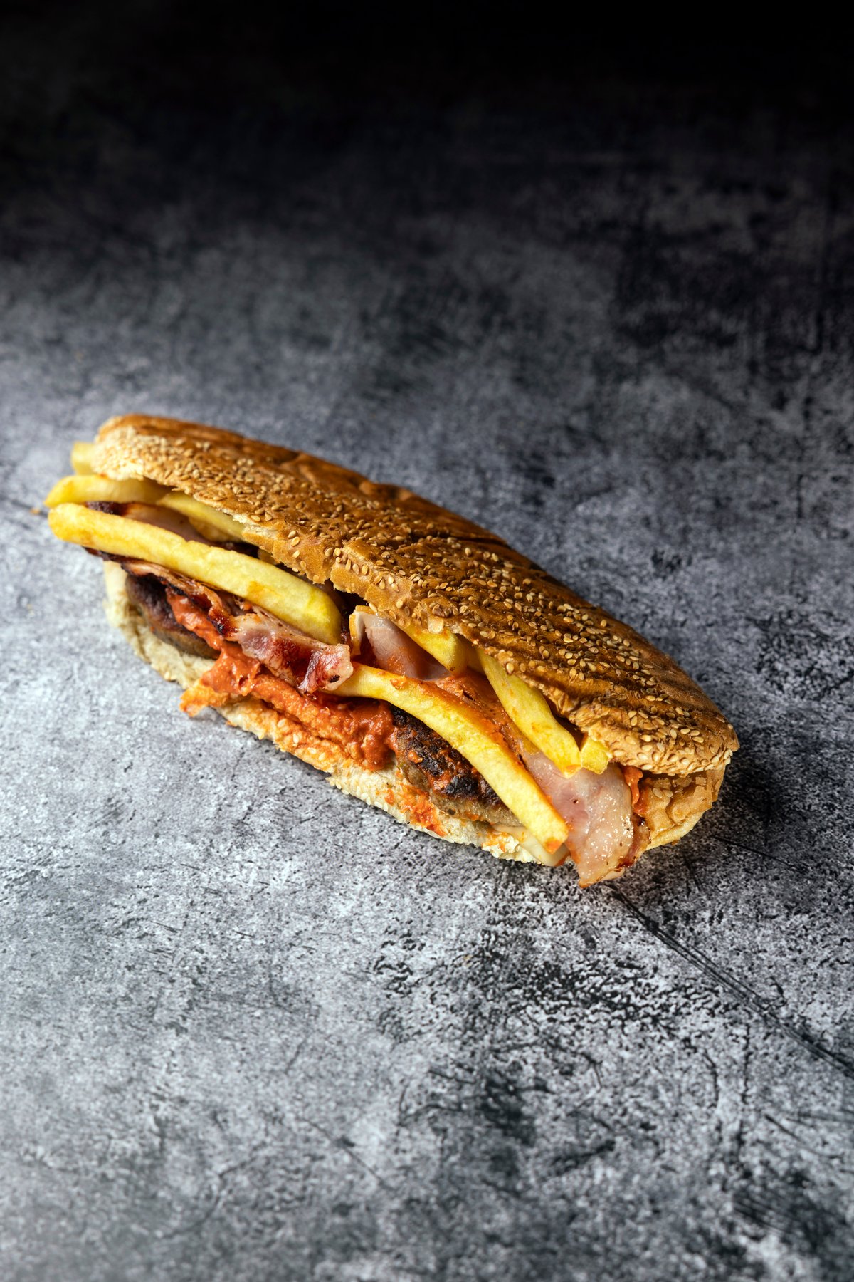Κρέπα Gouda, Μπέικον, Ζαμπόν, Αυγό, Μανιτάρι και Ντομάτα