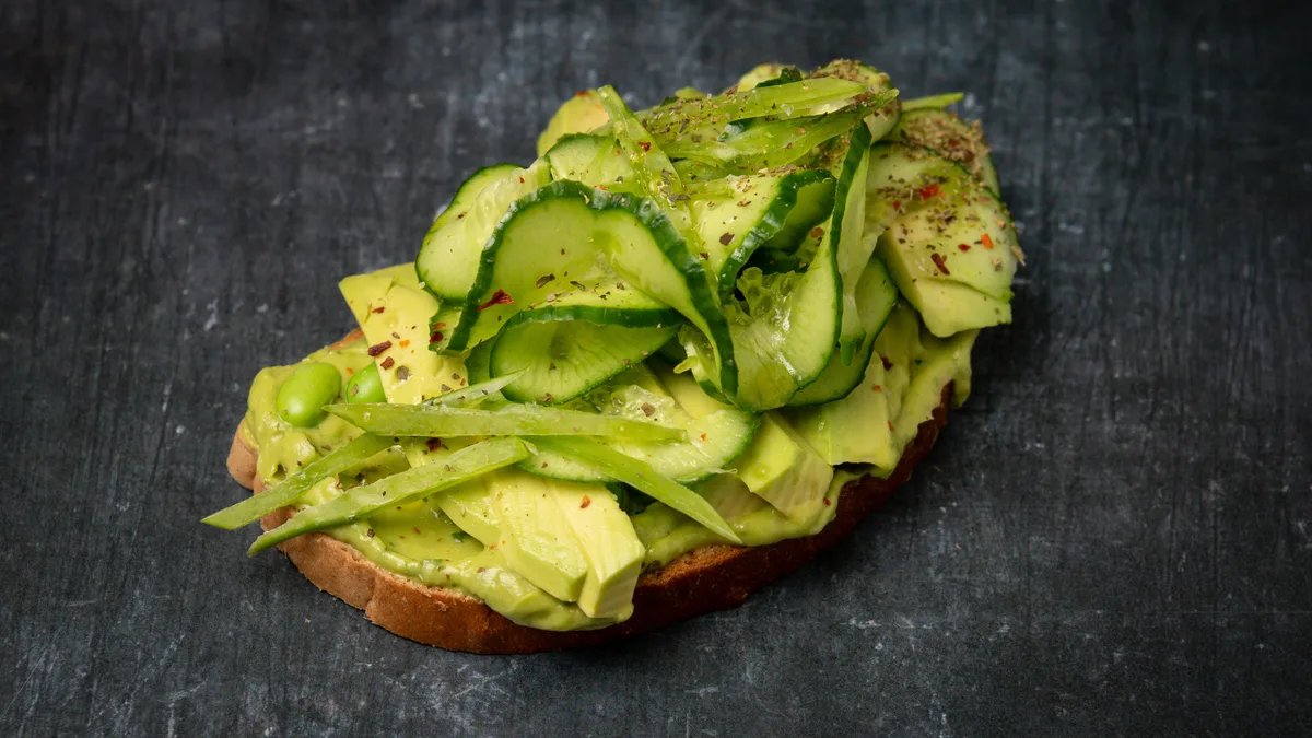 Open Avocado Sandwich