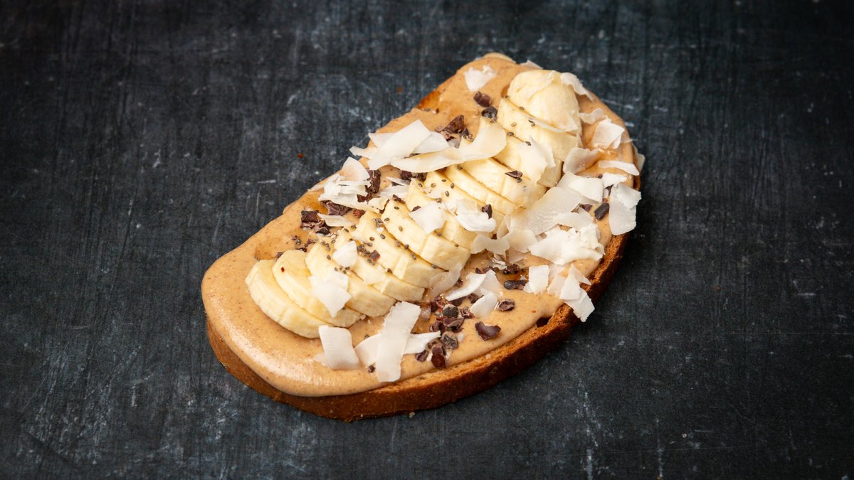 Open Peanut Butter Open Sandwich