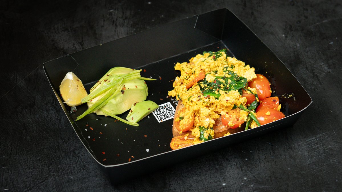 Tofu Scramble Open Toast