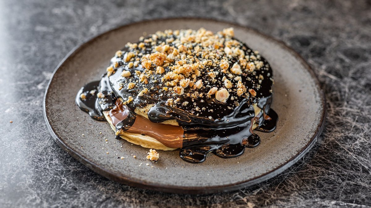Hazelnut Praline Pancakes