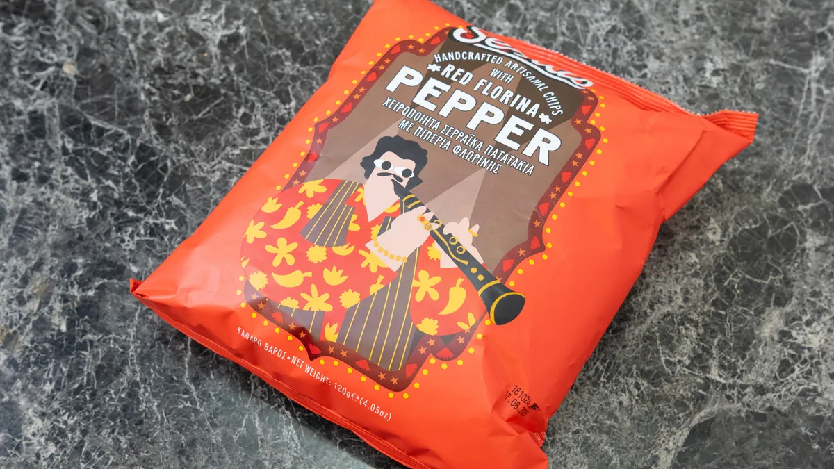 Red Florina pepper chips
