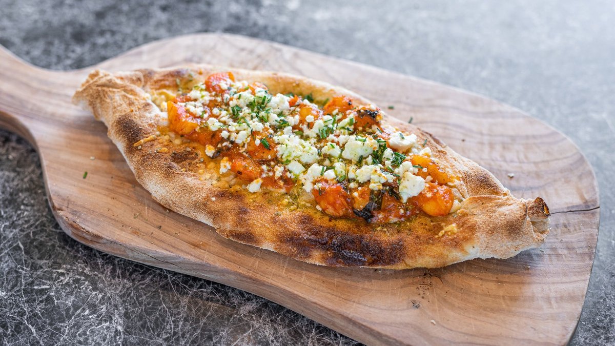 Shrimp Saganaki and Chorizo Peinirli