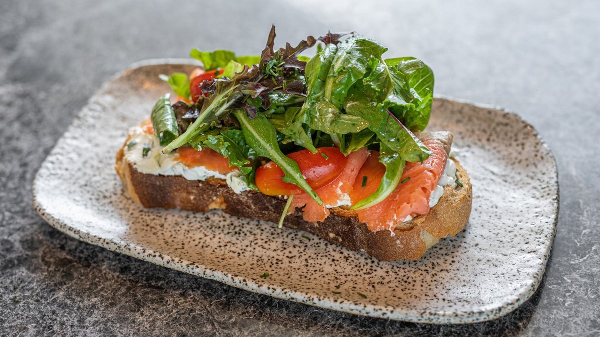 Smoked Salmon on Toasted Sourdough Bread