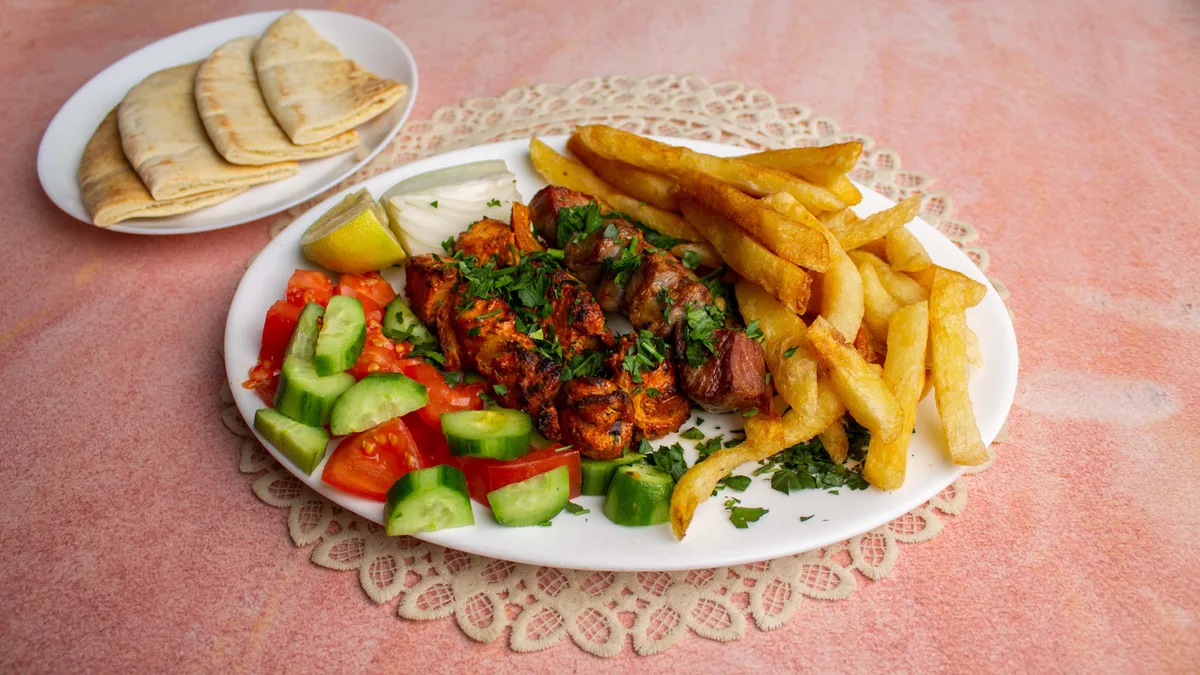 Pork and Chicken Souvlaki