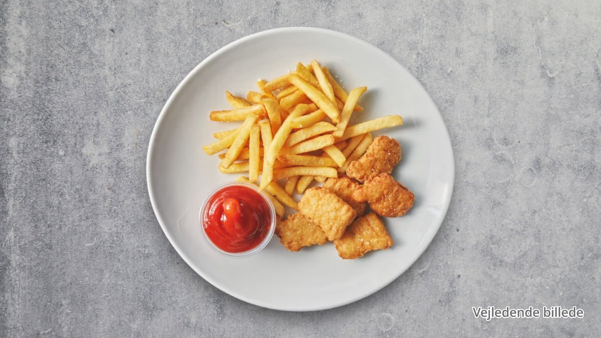 Chicken Dippers med tilbehør (10 stk)