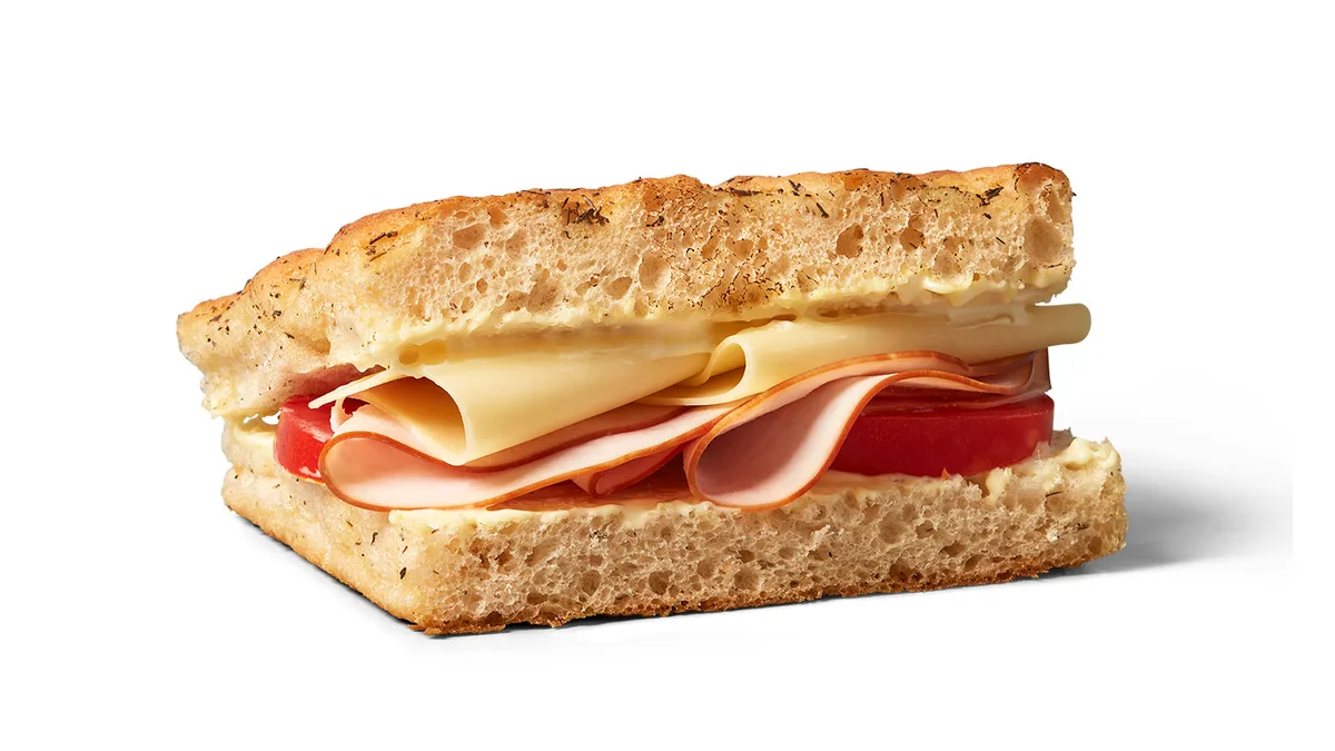 Focaccia Turkey and Cheese
