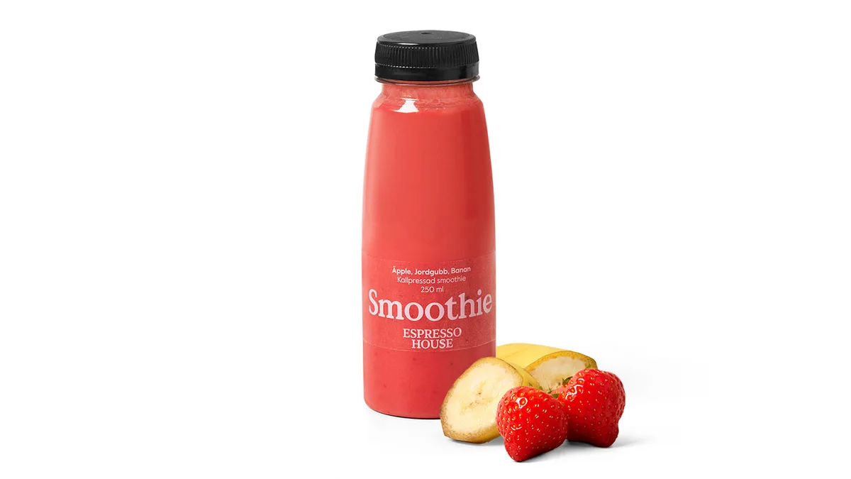 Smoothie jordbær and banan