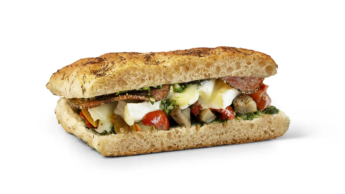 Focaccia Salami and Brie