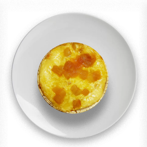 Mini Quiche de Brie com Damasco