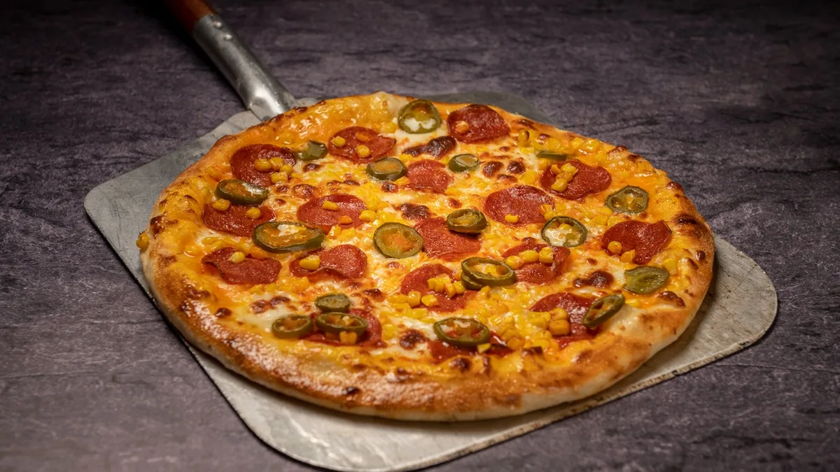 Cheddar-Jack pizza