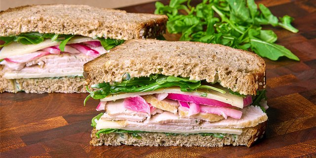 Herb-Roasted Turkey and Provolone on Sprouted Multigrain