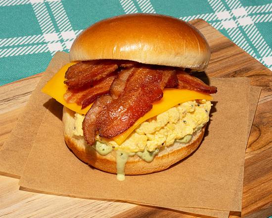 Bacon, Egg and Chimichurri Sandwich