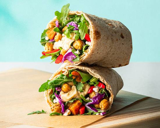 Mediterranean Veggie and Hummus Wrap