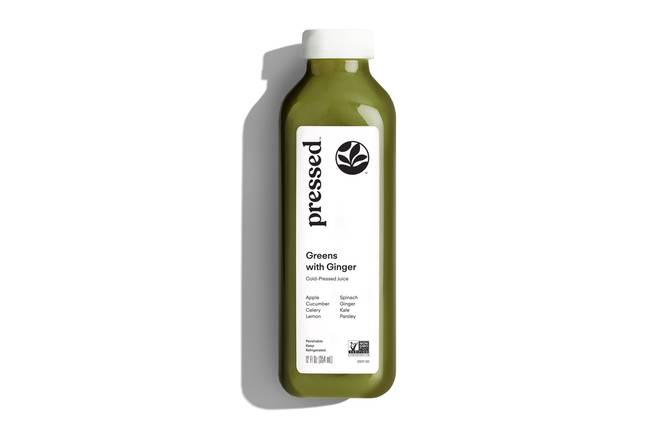 Pressed, Greens With Ginger Juice, 15.2oz